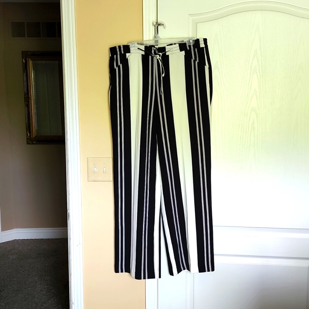 Striped drawstring pants